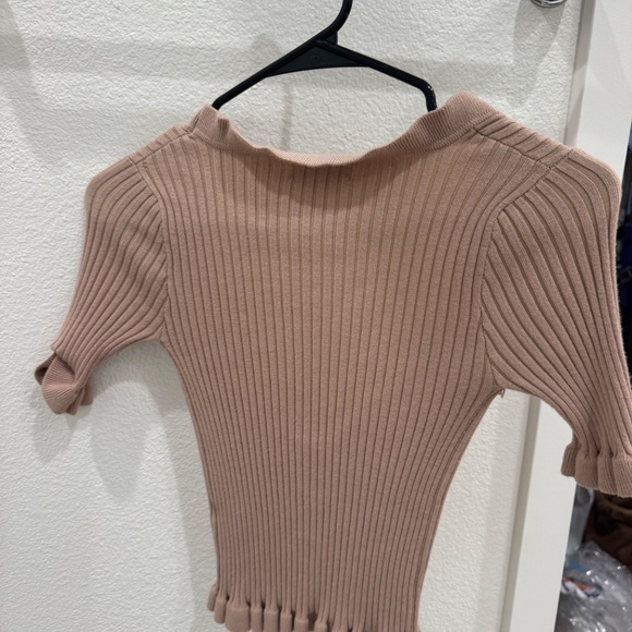 Carissa Ruffle Sweater in Nude - Picture 4 of 5